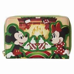 MICKEY & MINNIE MOUSE HOT COCOA FIREPLACE ZIP AROUND WALLET